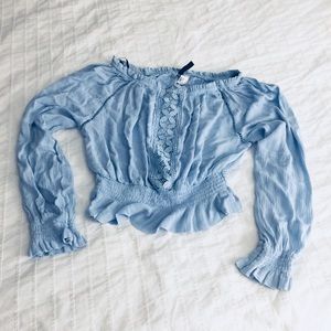 Baby blue Divided Blouse Juniors